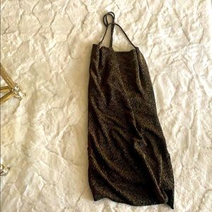 Sexy mini dress with thigh slits